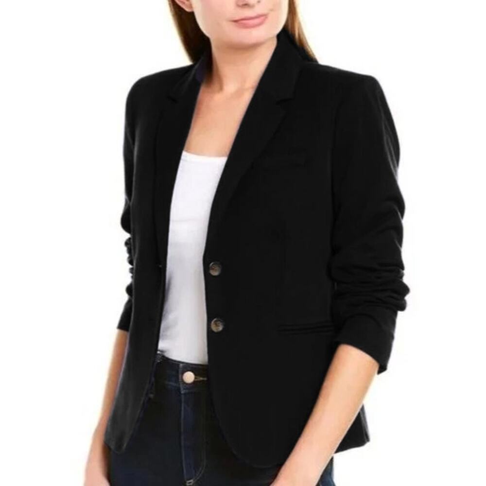J.Crew Women's Black Schoolboy Blazer Classic Academia Preppy Business Casual S
